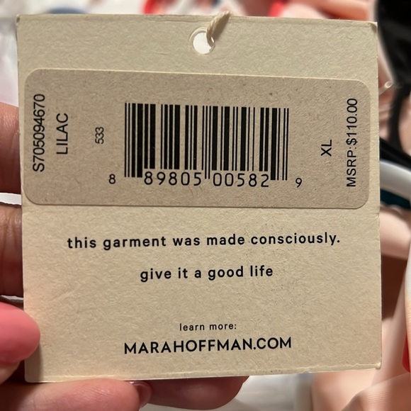 NWT Mara Hoffman Bikini Bottom LILAC XL - Picture 3 of 3